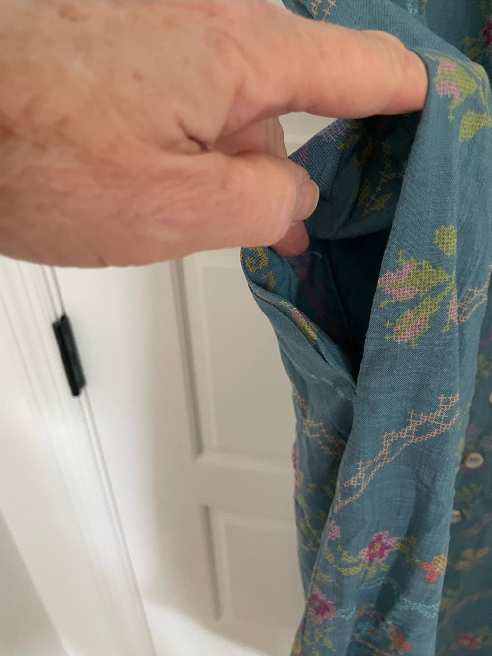 NATURAL LIFE Teal Floral Button-Front Maxi Dress - Picture 3 of 9